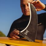 סט חרבות Waxhead Longboard Fin – 10", Black, Performance Glass
