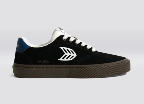 NAIOCA Black Teak Suede/Blue sneakers