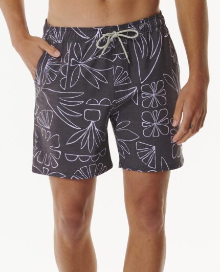 בגד ים לגברים באורך 17 אינץ’, עם מותן אלסטית, הדפס בסטייל, כיס אחורי עם סגירה ובד דוחה מים. מתאים לגלישה או לבילוי בחוף — נוחות, איכות ולוק מושלם עם לוגו SWC.