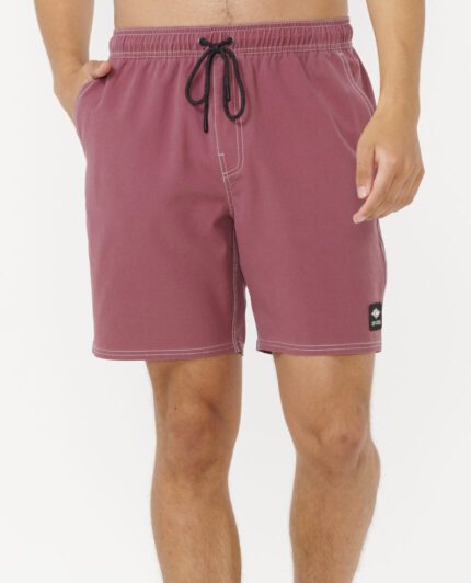 מכנסי גלישה לגברים בגזרה נוחה, בד קל וגמיש ממוחזר, עם כיס אחורי, תווית לוגו וטכנולוגיית ייבוש מהיר