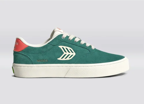Naioca Teal Suede – נעלי סניקרס טבעיות, נוחות וסטייל ייחודי | עור באישור LWG