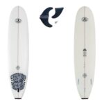 גלשן slasher של CBC באורך 8 פיט מגיע בצבע לבן, עם שלוש חרבות