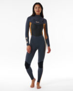 Womens Dawn Patrol 3/2mm Chest Zip Wetsuit Light Brown