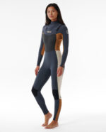 Womens Dawn Patrol 3/2mm Chest Zip Wetsuit Light Brown