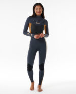 Womens Dawn Patrol 3/2mm Chest Zip Wetsuit Light Brown