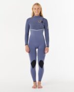 חליפת גלישה לנשים – Womens E-Bomb 4/3mm Zip Free Wetsuit Grey Blue