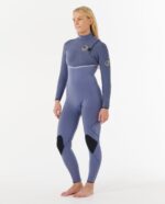 חליפת גלישה לנשים – Womens E-Bomb 4/3mm Zip Free Wetsuit Grey Blue