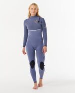 חליפת גלישה לנשים – Womens E-Bomb 4/3mm Zip Free Wetsuit Grey Blue