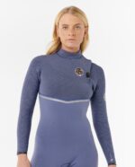 חליפת גלישה לנשים – Womens E-Bomb 4/3mm Zip Free Wetsuit Grey Blue