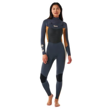 Womens Dawn Patrol 3/2mm Chest Zip Wetsuit Light Brown