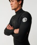 חליפת גלישה לגברים – Dawn Patrol 3/2 Chest Zip Wetsuit – Black