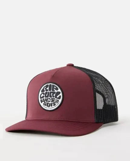 כובע מצחייה עם הדפס Wetsuit Icon Trucker Cap - Maroon - כובעי קיץ