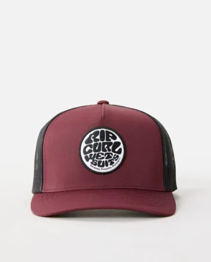 כובע מצחייה עם הדפס Wetsuit Icon Trucker Cap - Maroon - כובעי קיץ - תמונה 2