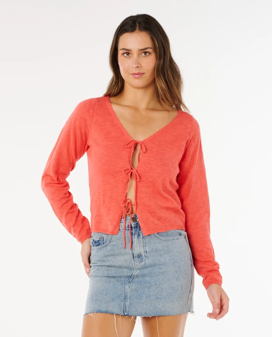 PACIFIC KNIT CARDI - חולצות וטופים קצרים